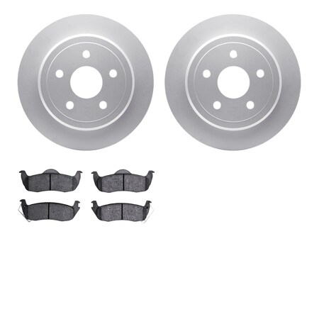Dynamic Friction Co 4502-42043, Geospec Rotors with 5000 Advanced Brake Pads, Silver 4502-42043